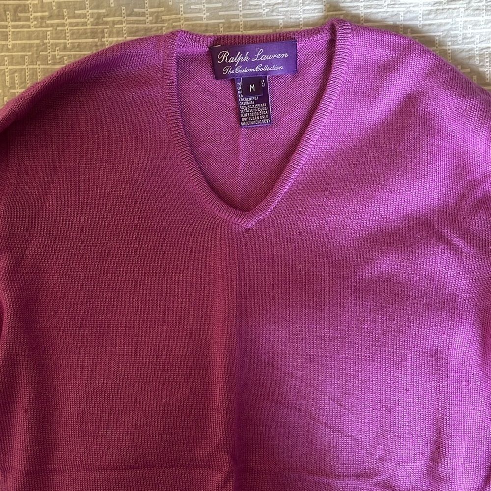 Ralph Lauren custom collection orchid sweater - Picture 3 of 6